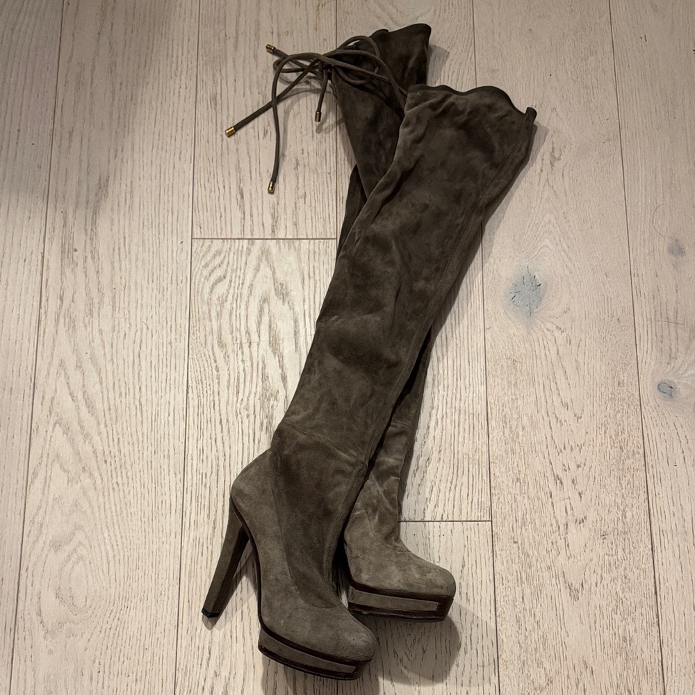 Gucci Brown Over-the-Knee Boots super sexy and glam